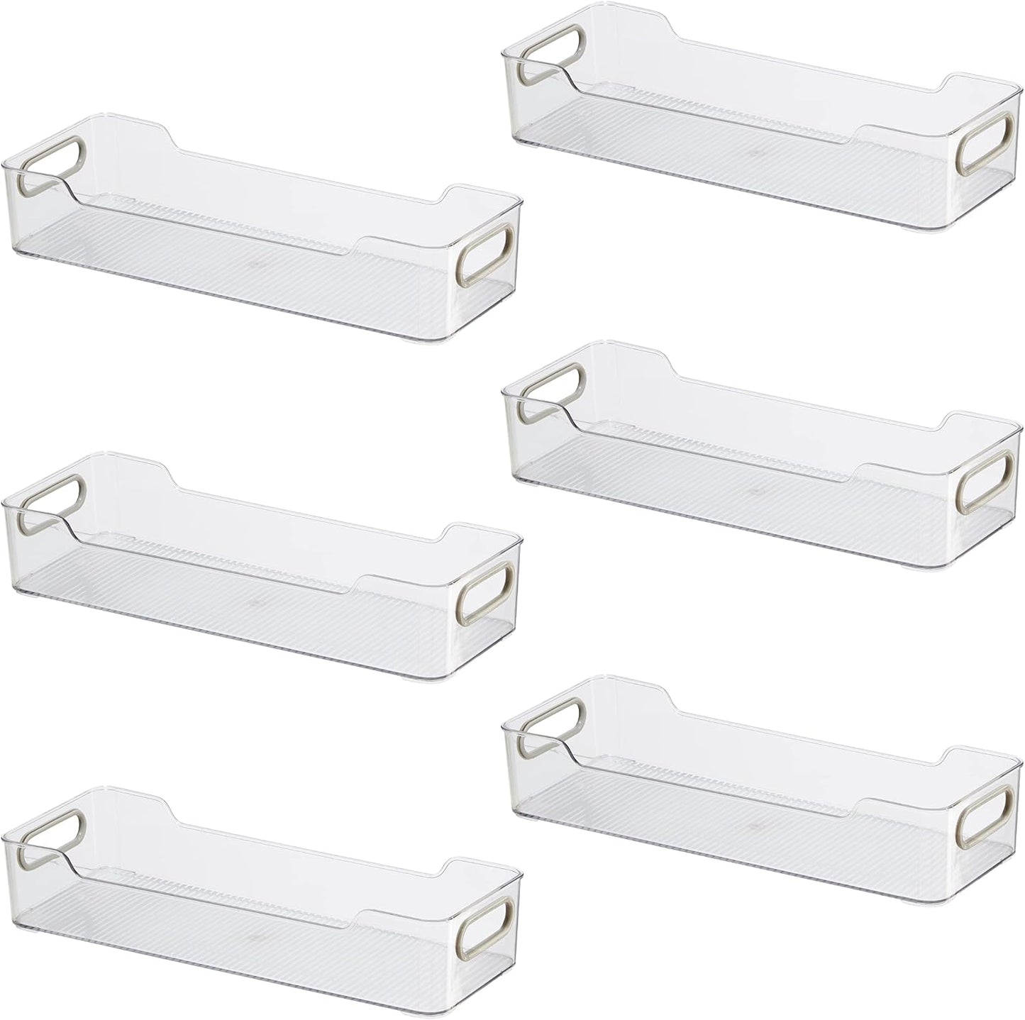 Contenedor almacenamiento 14x5" set 6 transparente cocina