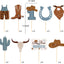 Decoración cupcakes fiesta vaquero occidental para niños