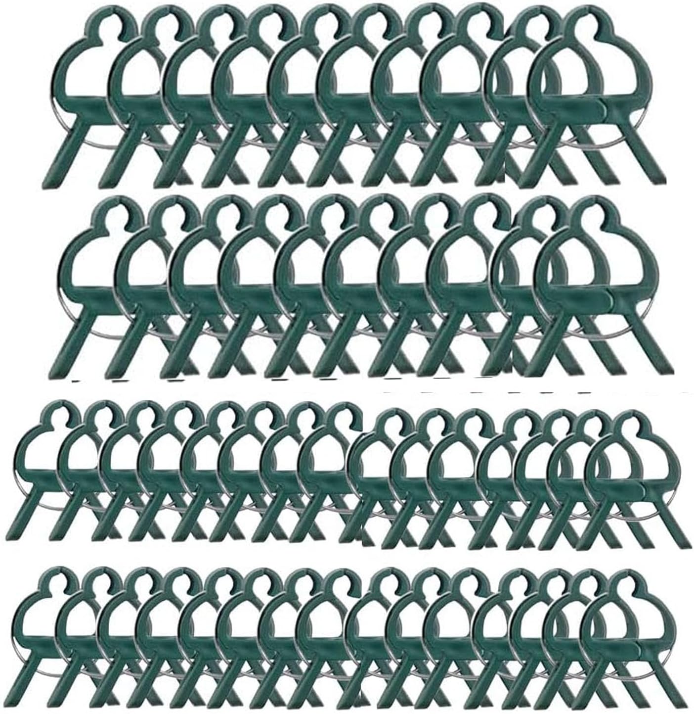 60 Clips Soporte Plantas Jardín 2 Tamaños Reutilizables