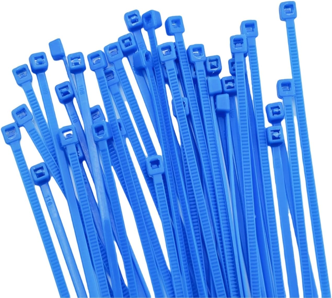50 Bridas Azules 10pulg Cremallera 0.19pulg Resistentes Exteriores