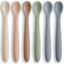 Set 6 Cucharas Silicona Bebé Sin BPA Suaves Encías