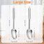 Juego cucharas acero inox ranuradas para servir y mezclar