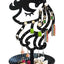 Organiz. aretes unicornio 81 agujeros soporte metal negro