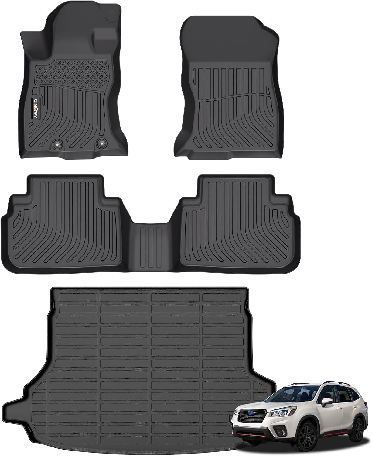 Tapete maletero Subaru Forester 19-24 antiderrap negro