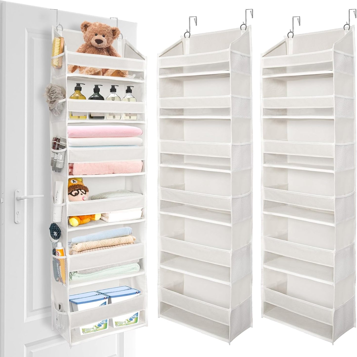 2 Organiz. puerta con 6 bolsillos grandes 50lb dormitorio