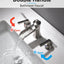 Grifo baño níquel cepillado 8pulg 2 manijas con desagüe
