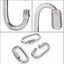 20 Eslabones Cadena Acero Inox M6 Conector Campamento