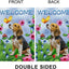 Bandera jardín perro bienvenida doble cara 12.5x18pulg