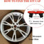 4 Tapas centrales Tesla Modelo 3/Y 2.205" negras