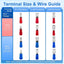 200 Terminales Hembra 0.187pulg 16-14 AWG Azul