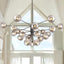 Candelabro negro 52.76pulg para comedor con 21 luces