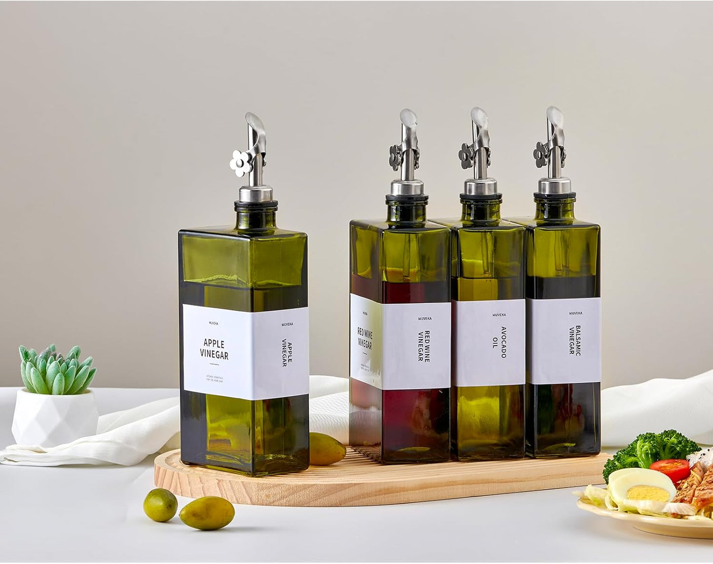 Botella dispensadora aceite y vinagre 500ml con tapones