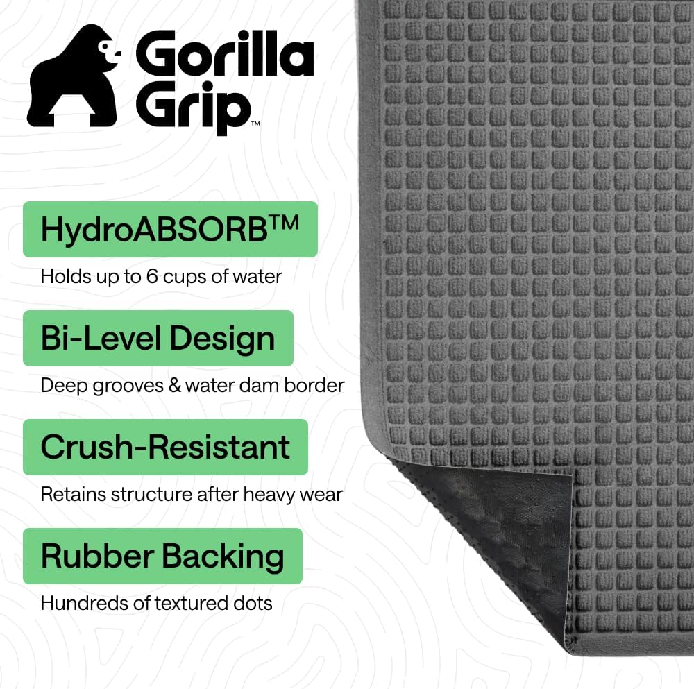 Tapete hidroabsorbente Gorilla Grip 47x35pulg resistente
