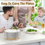 Organiz. platos encimera cocina bambú acero inox 304 set 2