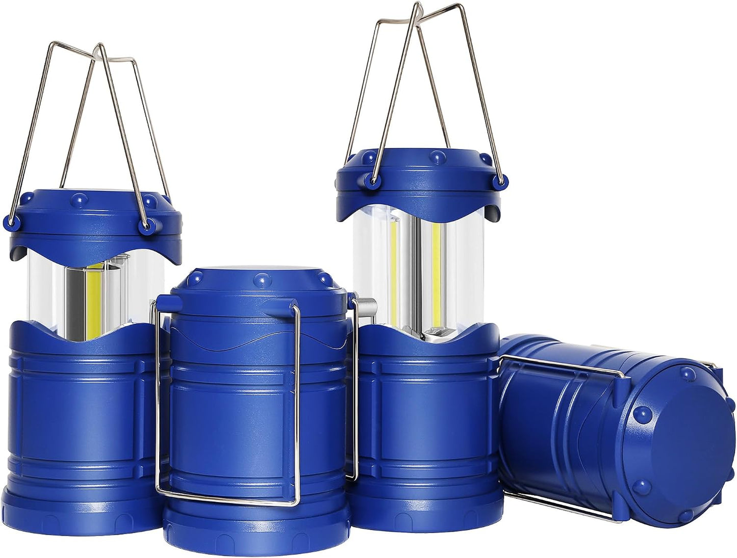 Linterna LED portátil 4 pzas batería luz colgante plegable