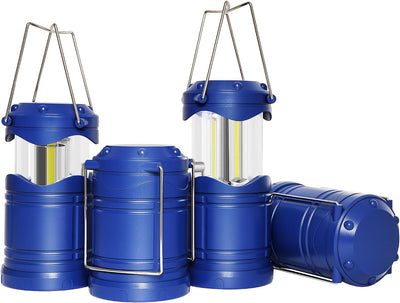 Linterna LED portátil 4 pzas batería luz colgante plegable