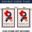 Bandera jardín día caídos 12x18pulg doble cara estrellas rayas