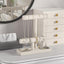 Soporte pulseras y collares terciopelo estilo 2 beige
