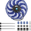 Kit montaje ventilador radiador eléctrico 12" 80W color azul