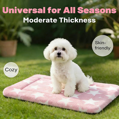 Tapete cama perro reversible lavable 24x18pulg rosa