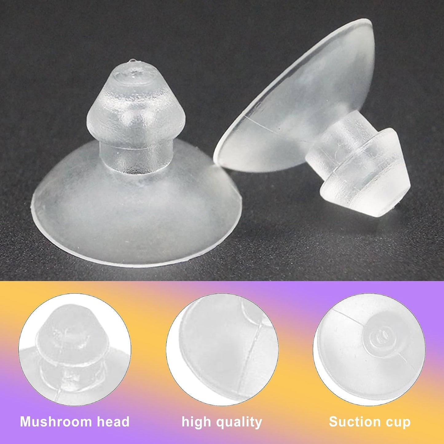 20 Ventosas Transparentes Antideslizantes para Mesa Cristal