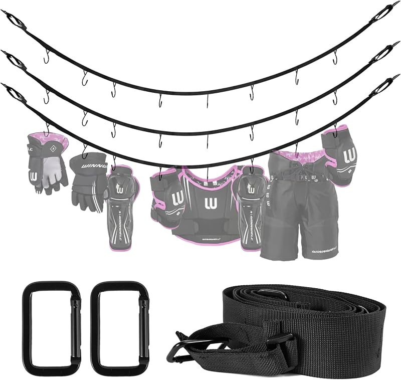 Percha hockey 58pulg con 2 ganchos ajustables