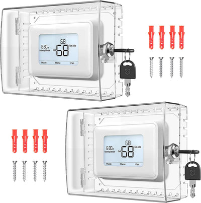 Cubierta termostato con llave transparente para pared