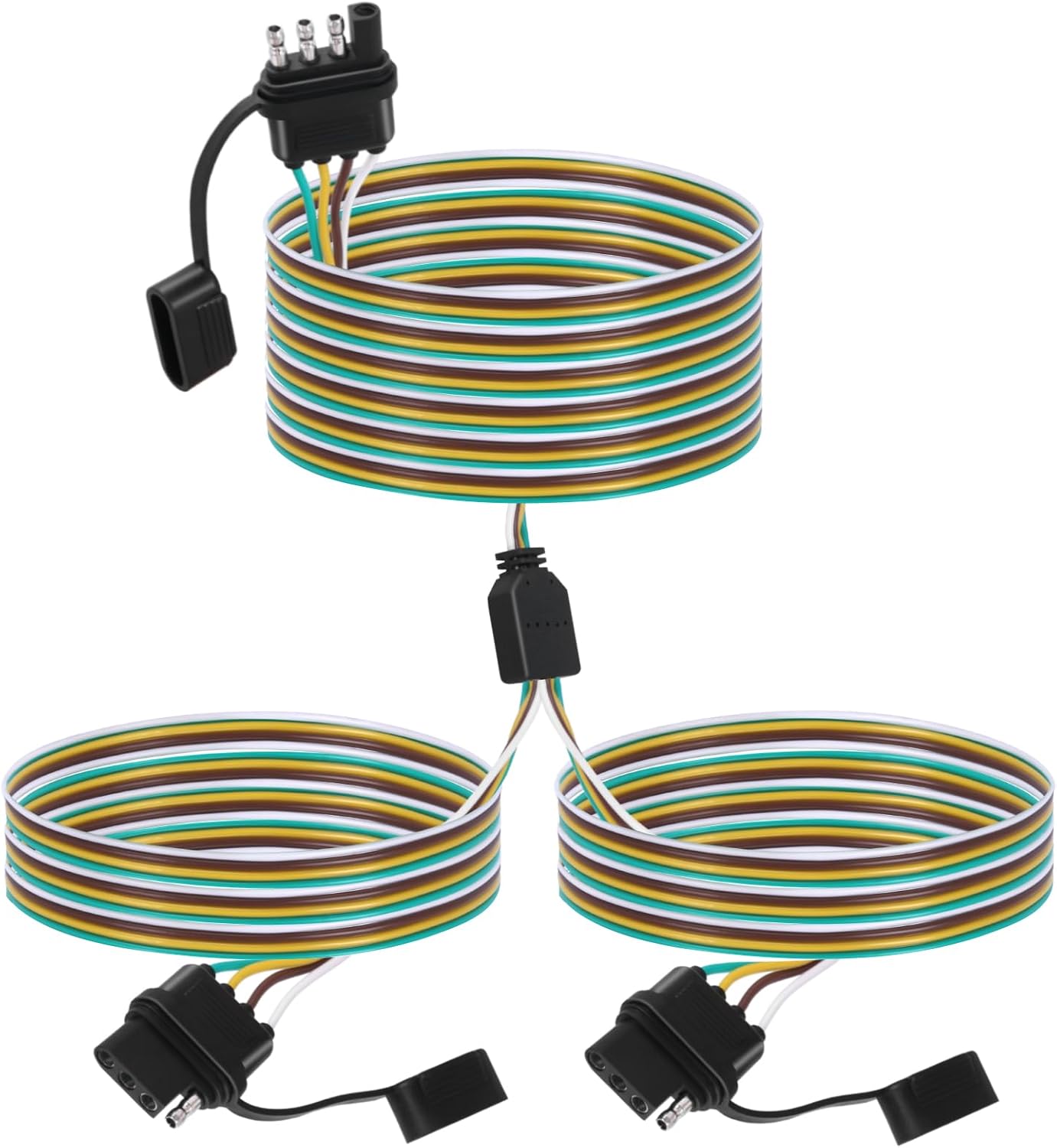 Divisor enchufe plano 4 vías para remolque luces traseras