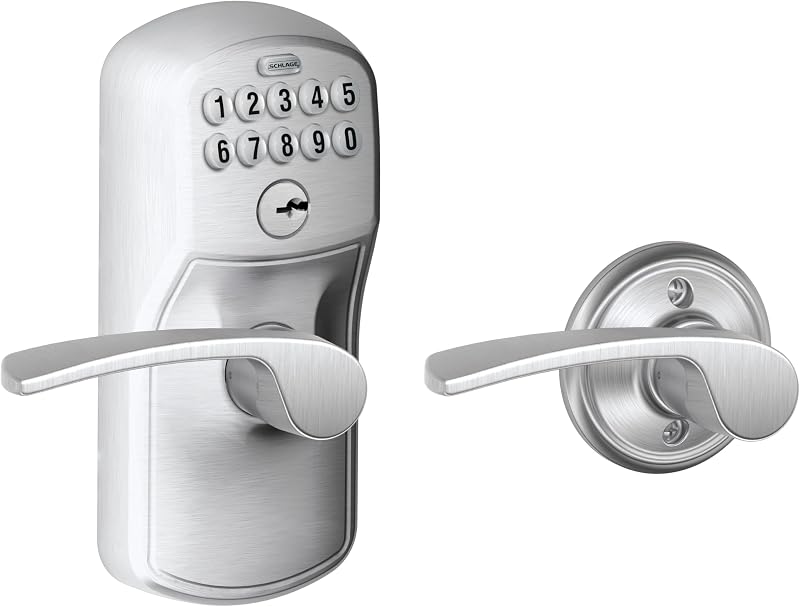 Entrada teclado Schlage FE575 PLY 626 FLA cromo cepillado
