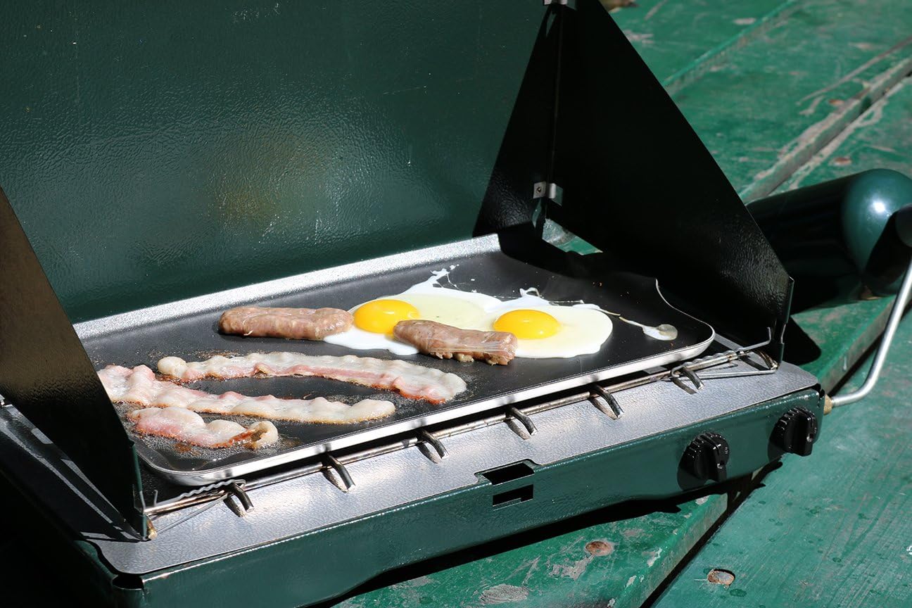 Plancha aluminio ligero 17.5x10 antiadherente para acampar