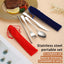 Cubiertos portátiles reutilizables para camping y oficina set 2