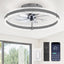 Ventilador techo bajo 20" con luz y control remoto