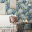 Papel tapiz vintage acuarela flor hortensia autoadhesivo