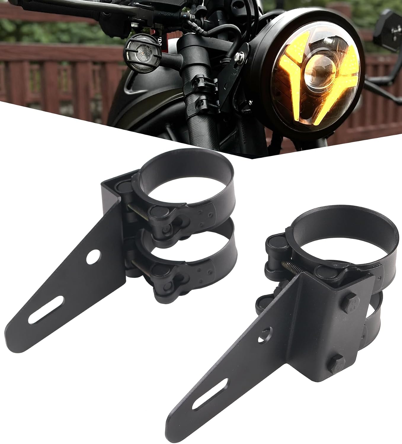 Soportes faro motocicleta 2-2.16" comp Buell Blast