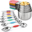 Set 16 Tazas y Cucharas Medidoras Magnéticas Acero Inox