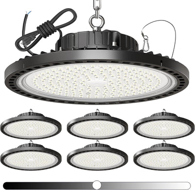 6 Luces LED UFO 250W 5000K enchufe EE.UU. IP65