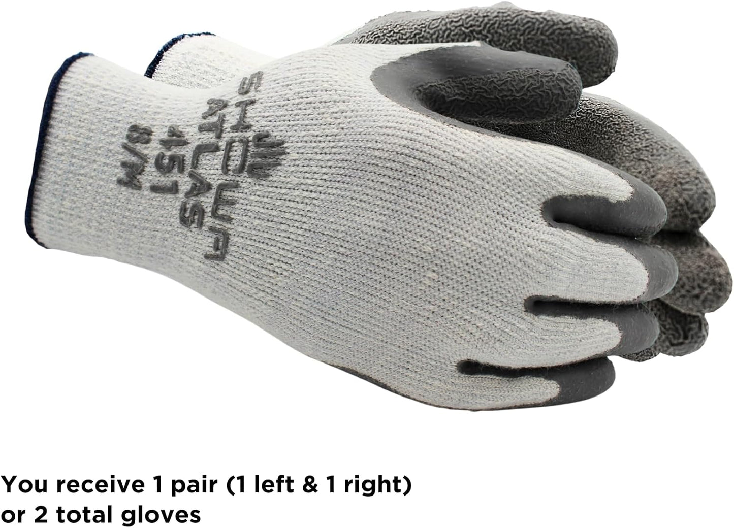 Guantes trabajo invierno palma látex aislados poliéster pequeños