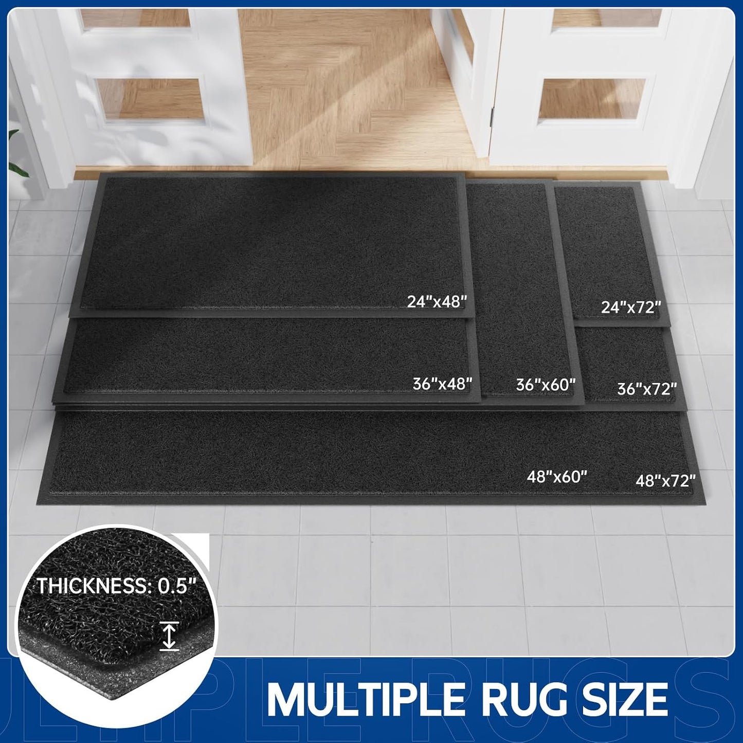 Tapete puerta 72x24" resistente impermeable