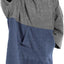 Poncho surf niño con bloqueo color gris azul marino