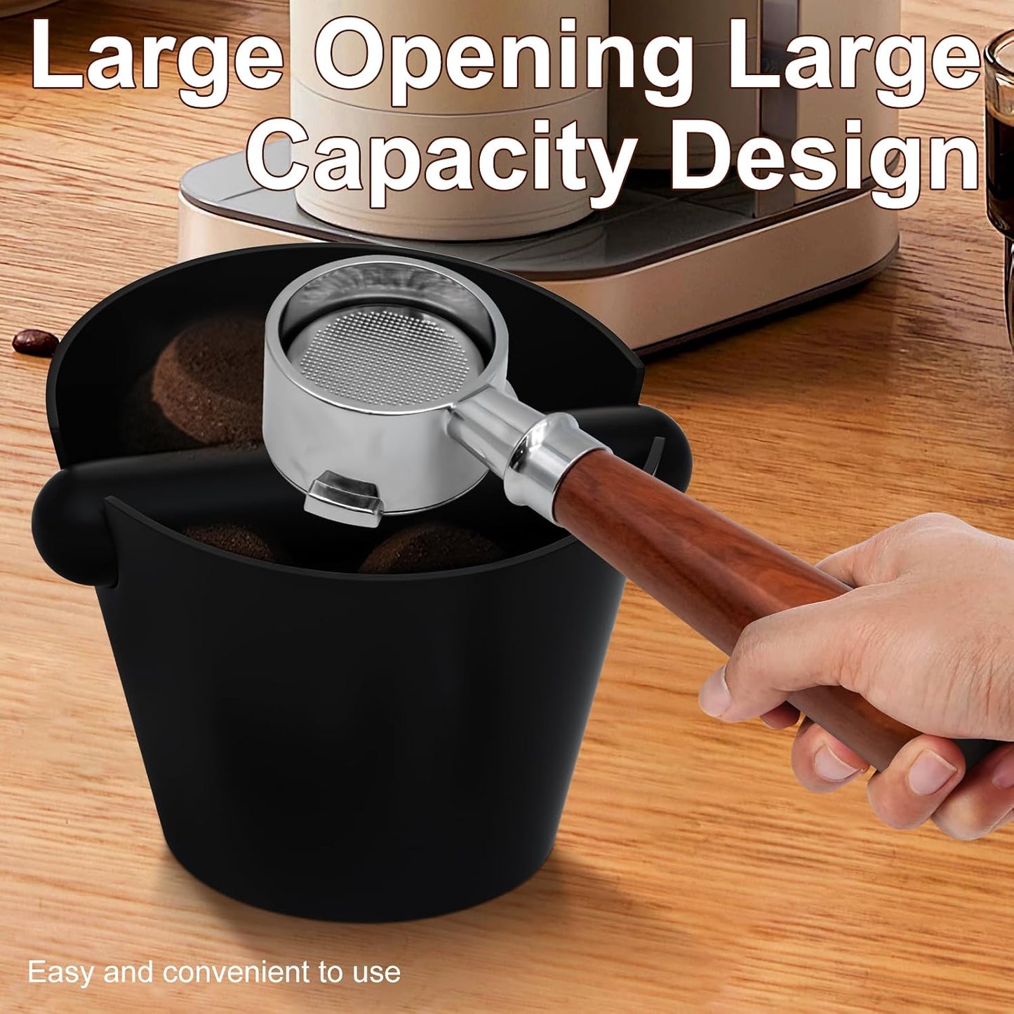 Set Molinillo Café Acero Inox Cepillo Cubo Basura