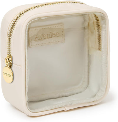 Bolsa maquillaje transparente con cremallera para mujer