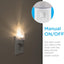 Luz nocturna LED enchufe blanco cálido UL dormitorio baño