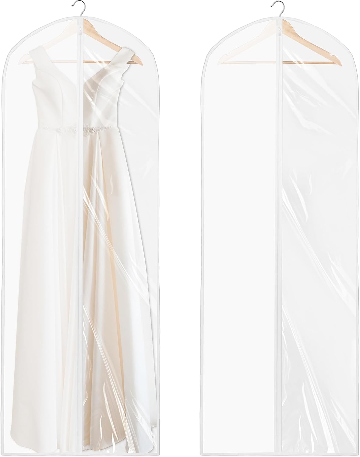 Bolsas transparentes con cremallera 65" para vestidos gala
