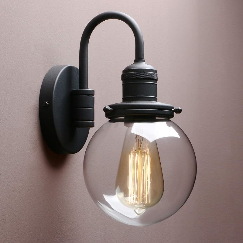 Aplique pared latón vintage 1 luz lámpara tocador retro baño