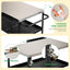 Mesa carrito parrilla 4 ruedas bloqueo mango negro acero