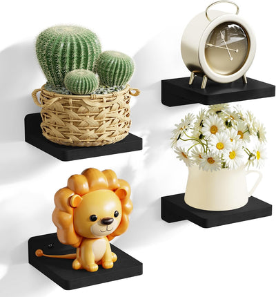 Estantes flotantes madera 5" set 4 decoración dormitorio