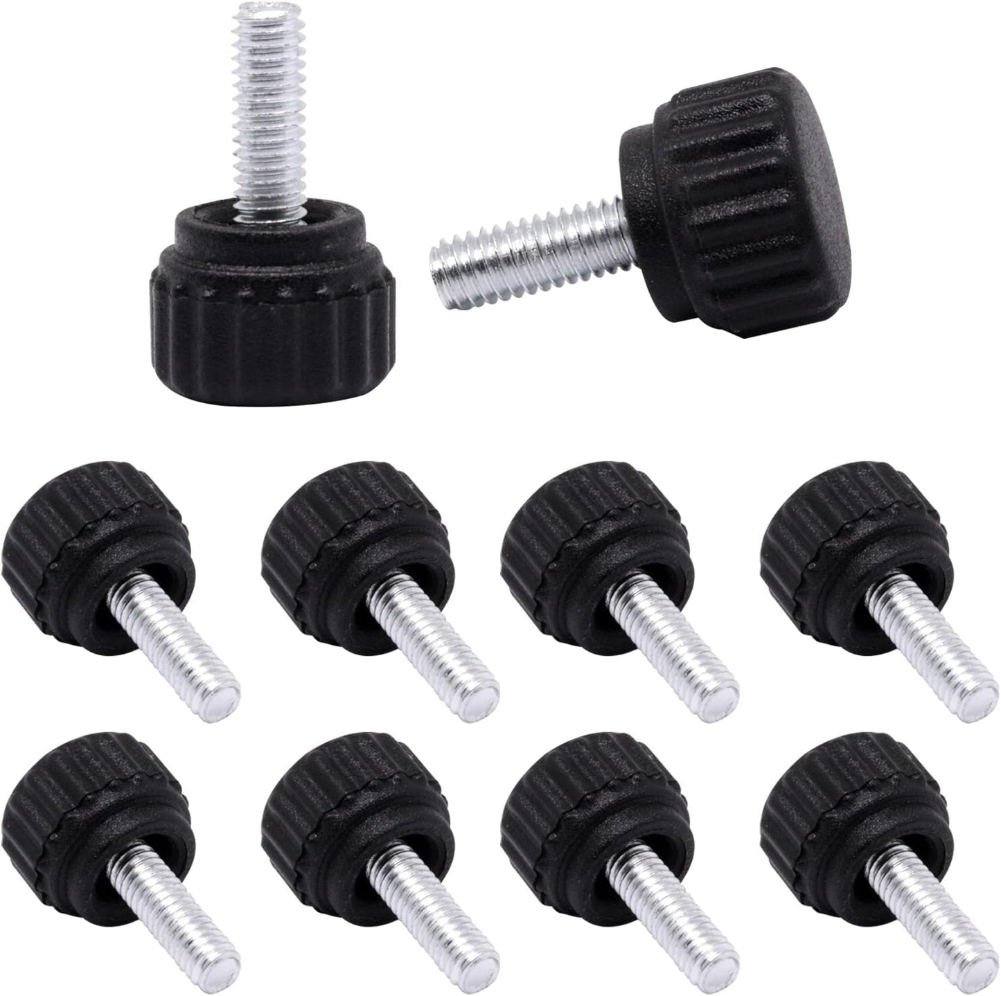 Tornillo M4 x 0.394pulg acero carbono perilla montaje negro