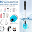 Juego 3en1 cepillos acero inox para botellas cuello estrecho