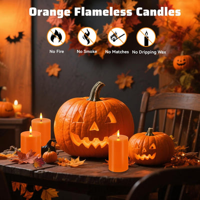 Velas LED parpadeantes sin llama 3 en 1 con control