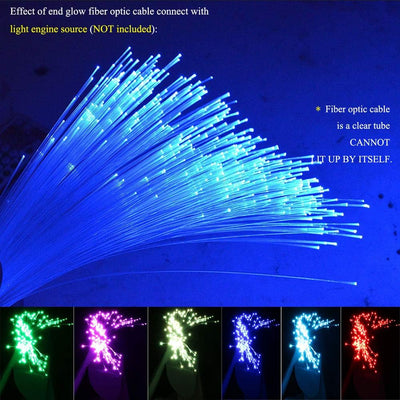 Cable fibra optica brillo final 0.04pulg x328pies para decoracion
